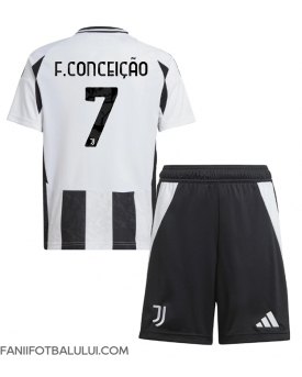 Juventus Francisco Conceicao #7 Echipament de Fotbal Replică 2024-25 Copii Acasa (+ Șorturi)